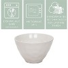 Elanze Designs Dimpled Ceramic 5.5 inch Contemporary Serving Bowls Set of 4, White - image 2 of 4