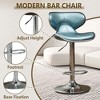 QingMoon Modern Bar Stools Set of 2, Adjustable Swivel Barstools, PU Leather Counter Height Chairs with Back and Footrest for Kitchen Island, Café - 3 of 4