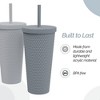 Copco Studded Straw Tumblers with Lid and Straw, Acrylic Cold Tumbler with Spill Resistant Lid, Travel Mug; Cupholder Friendly, 22-Ounce, Set of 2 - 3 of 4