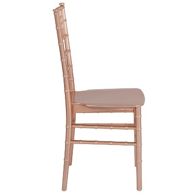 Rose Gold Resin Chiavari Armless Stacking Chair
