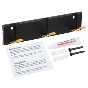 Unique Bargains Space Aluminum Waterproof Wall Mount Coat Rack with Retractable Hooks - 1 of 4
