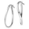 Black Bow Jewelry 1.8mm Twisted Oval Hoop Earrings in 14k White Gold, 26mm (1 Inch) - 2 of 4