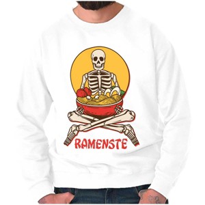 Zen Skeleton Yoga Ramen Namaste Sweatshirt for Men or Women Brisco Brands - 1 of 4