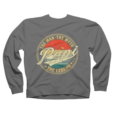 Adult Design By Humans Vintage Sunset Papi, The Man, Myth, Legend By COVI Sweatshirt