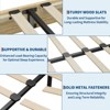Wooden bed frame, platform bed frame, supported by 4 sturdy wooden slats and 8 metal slats, no headboard, no mattress required, easy to assemble. - 4 of 4