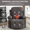 360° Swivel Recliner Massage Chair with Heating, USB Charging, Cup Holders & Side Storage, Velvet Upholstery - 3 of 4
