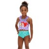 Disney Princess Girls 2 Piece Bikinis Sets Cartoon Print Swimwear Sets with Ruffled Top Orange Bating Suits - 2 of 4