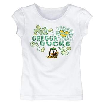 NCAA Oregon Ducks Toddler Girls' White T-Shirt