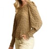 Women's Knit Puff Sleeve Top - GiGiO - 3 of 4