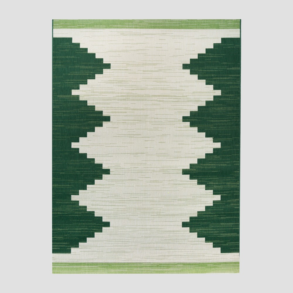  Mod Desert Outdoor Rug Green