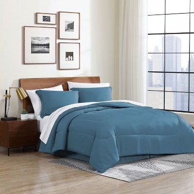 Swift Home | 8-Piece Ultra Soft Solid Bed-In-A-Bag Bedding Set