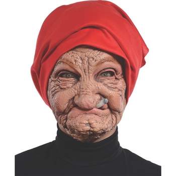 Seasonal Visions Womens Old Grandma Costume Mask -  - Red
