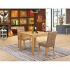 HomeStock 3-Pc Natural Brown Oak Finish Square Solid Wood Top Dining Table Set - Seats 2 - 2 of 4