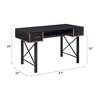 Computer Desk with Keyboard Tray, 2 Storage Drawers, and Metal Frame - 2 of 4