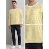 Lars Amadeus Men's Basic Crew Neck Long Sleeves Pullover Striped T-Shirt - 4 of 4