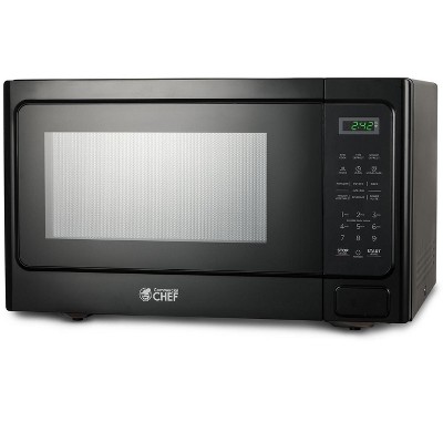 COMMERCIAL CHEF Microwave 1.3 Cu Ft with 10 Power Levels, Microwave with Push Button Door Lock, 1000W Countertop Microwave with Timer and Digital Controls