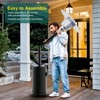 Outdoor Heater, 48,000 Portable Backyard Fireplace with Lid for Patio,Backyard,Balcony Propane Outdoor Patio with Wheels,Double Stainless Steel Heater - 4 of 4