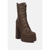Meows Faux Leather High Heel Platform Ankle Boots Women - 2 of 4
