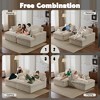Whisen 2-Piece L-Shaped Sectional Compression Sofa with Soft Corduroy Fabric, No Assembly Required - 2 of 4
