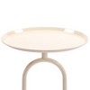 NicBex Lantern-Shaped Metal End Tables Living Room, Retro Tray Side Table with Weighted Base, Small Side Table, Round End Table, Small Coffee Table - 4 of 4