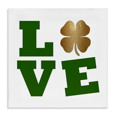 Stupell Industries St Patrick's Day Clover Love, 17" x 17"