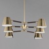 Maxim Lighting Carlo 6 - Light Chandelier in  Dark Bronze/Leather/Heritage Brass - 4 of 4