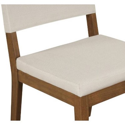 Linus Dark Brown and Light Gray Upholstered Side Chair Set