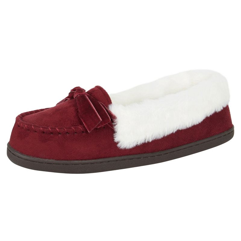 Jessica Simpson Womens Micro-Suede Moccasin with Velvet Bow, 2 of 6