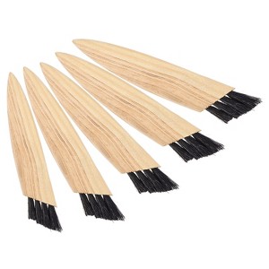 Unique Bargains Portable Household Horsehair Shoes Cleaning Brush with Wood Handle 5 Pcs - 1 of 4
