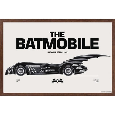 Trends International DC Comics Batman: 85th Anniversary - The Batmobile 1997 Framed Wall Poster Prints