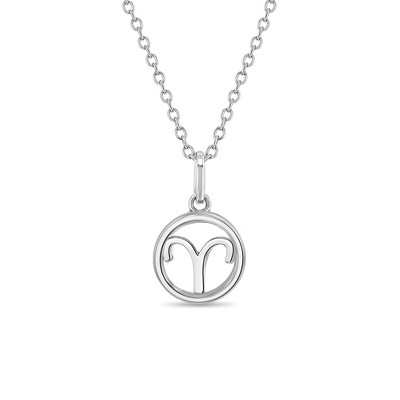 Girls' Zodiac Medal Sterling Silver Necklace - In Season Jewelry