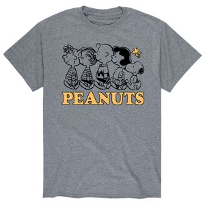 Men's - Peanuts - Peanuts Group Outline Short Sleeve Graphic T-Shirt - 1 of 4