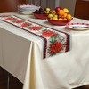 Unique Bargains Christmas Table Runner Polyester Red White Green 71x14 Inch 1 Pc - 2 of 4