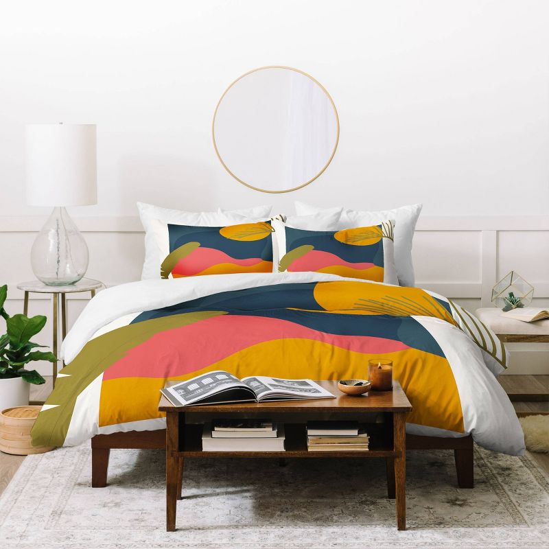 Oris Eddu Morocco Coast Polyester Comforter & Sham Set Blue - Deny Designs, 5 of 6