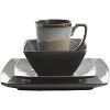 Gibson Elite 16 Piece Glazed Square Dinnerware Set with Plates, Bowls, and Mugs - image 2 of 4