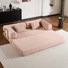 Racxily Convertible Sleeper Sofa Bed with Pillow, Corduroy Folding Mattress Couch, Floor Sofa Lounge Couch for Living Room Bedroom - 3 of 4