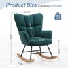Teddy Upholstered High Back Glider Rocker, Modern Reading Chair, Glider Recliner for Living Room, Nursery, Bedroom Use - 3 of 3