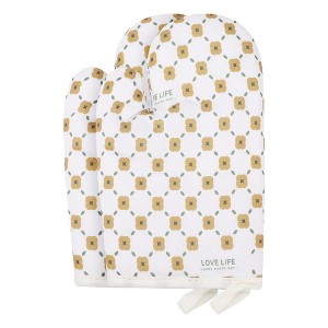 REGALWOVEN Soft Floral Oven Mitts, Heat-Resistant Cooking Gloves, Thick Cotton Lining, Gripping for Baking, Kitchen Mitts Set of 2 - 1 of 4