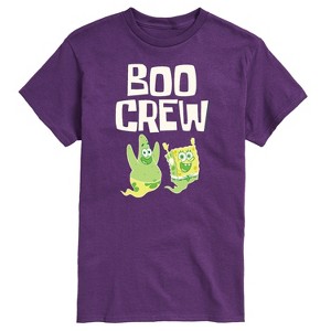Men's - SpongeBob SquarePants - Boo Crew Patrick and Spongebob Glow In The Dark Short Sleeve Graphic T-Shirt - 1 of 4