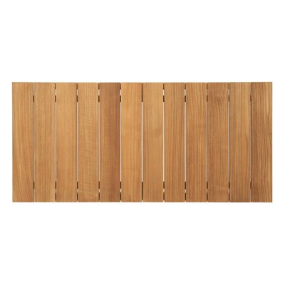 Natural Teak Wood Outdoor Patio Coffee Table, 47"