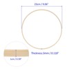 Unique Bargains DIY Wedding Decor Macrame Crafting Bamboo Wooden Floral Hoop Wreath Rings Beige 12 Pcs - 3 of 4