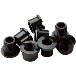 RaceFace Chainring Bolt/Nut Set - M8 x 8.5mm, Hex, Aluminum, Black, Set of 4 - 1 of 1