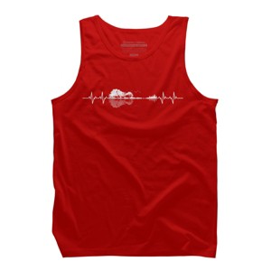Men's Design By Humans Nature Guitar Heart Beat By Maryedenoa Tank Top - 1 of 2