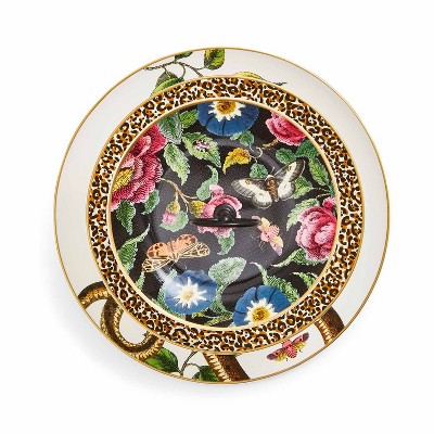 Creatures of Curiosity Ceramic 3-Tier Cake Stand with Floral and Animal Prints