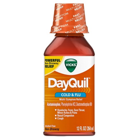 Vicks DayQuil Cold & Flu Relief Liquid - 12 fl oz : Target