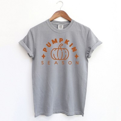 Simply Sage Market Women's Pumpkin Season Pumpkin Short Sleeve Garment Dyed Tee