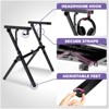 Liquid Stands Foldable Piano Keyboard Stand and Bench Set - 54-88 Key Z Style Adjustable Digital Pianos Stand and Stool (Foldable Z-Style & Bench) - 4 of 4