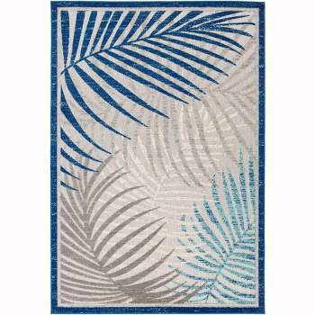 Mark & Day Eleveld Rectangle Woven Indoor and Outdoor Area Rugs Dark Blue