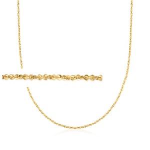 Ross-Simons Italian 1mm 14kt Yellow Gold Twisted Sparkle-Chain Necklace - 1 of 4