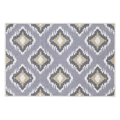 Sussexhome Lattice Collection Cotton Heavy Duty Low Pile Area Rug , 2' x  3', Banana Cream Yellow